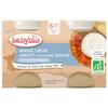 Babybio - Petit Pot Bébé Brassé Chèvre Abricot Banane - Bio - 2x130g - Dès 6 Mois