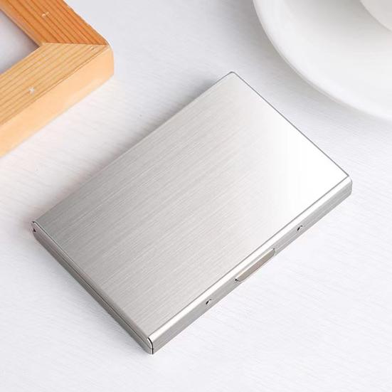 Коробка для карт, RFID-блокировка, металлический держатель для карт, 6 слотов для карт, безопасная конструкция с пряжкой, защита от кражи, защита от размагничивания, компактный чехол для карт