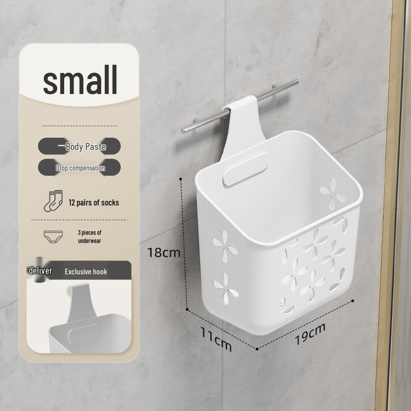 Wall-Mounted Foldable Laundry Hamper: Large Capacity Dirty Clothes Storage Basket for Bathroom and Household Use.