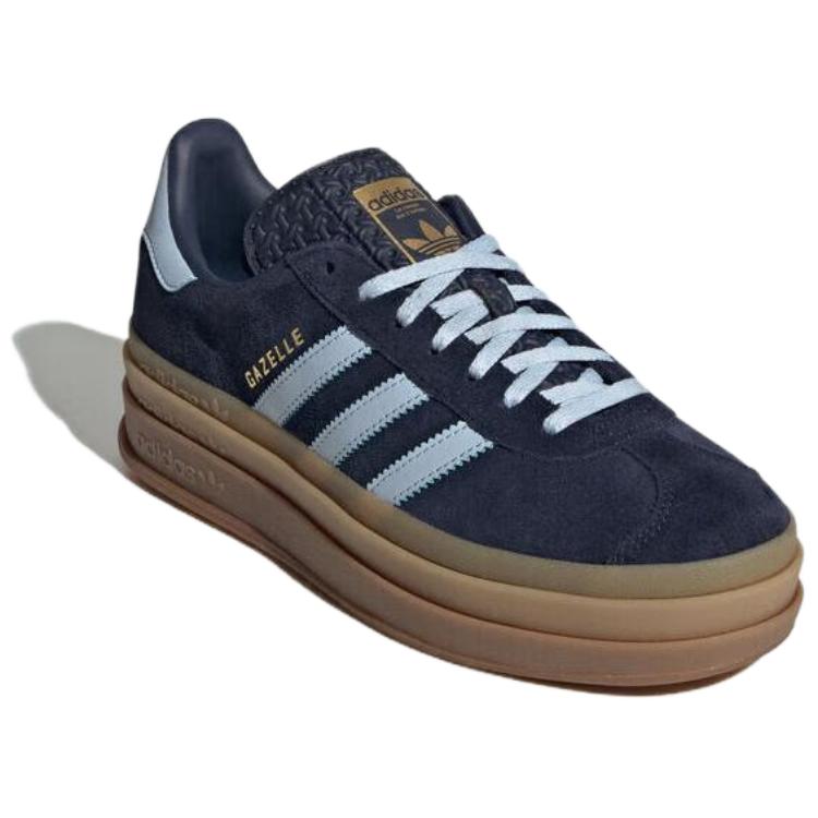 Adidas Оригинальные GAZELLE BOLD Низкие Скейтбордические Кроссовки Женские Синие IH6787