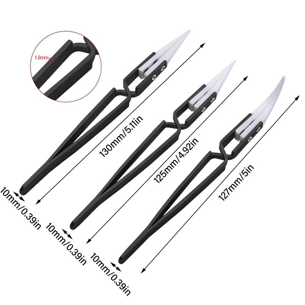 Little Curved/Big Curved/Straight Tip Ceramic Tips Tweezers Electronics Soldering