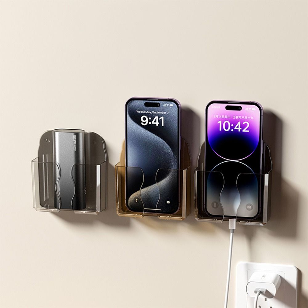 Transparent Wall Mounted Remote Control Holder Punch-free Non Perforated Wall Stand Holder