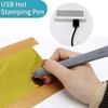 USB-ручка для горячего тиснения с 4 сменными наконечниками для творчества с использованием золотой и серебряной фольги на открытках, в скрапбукинге и на тканях