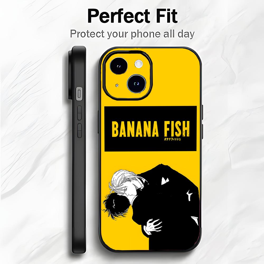 Эмоциональный темный аниме B-Banana Fish Чехол для телефона Чехол для телефона Мягкая упаковка Легкий Для iPhone17 16 15 14 13ProMax