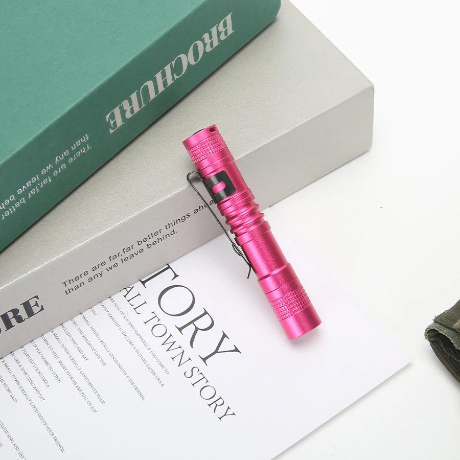 Мини портативный светодиодный фонарик с зажимом, ультра яркий карманный фонарик с высоким люменом для кемпинга на открытом воздухе, чрезвычайная ситуация