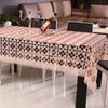 Countryside Tablecloth Glass Yarn Flower Embroidery Hollowed Water Solution Hem Lace Cover Washable Table Cloth For Tea Table