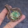 Chrysoprase Handmade Copper Wire Wrap Jewelry Pendant 2.40" Q2m46