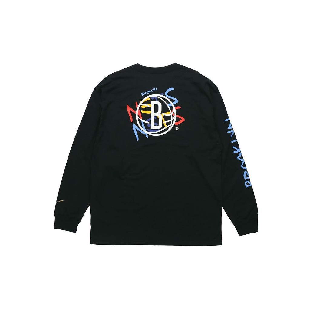 Nike Brooklyn Nets Courtside City Edition Спортивный пуловер Толстовка с круглым вырезом Мужская толстовка Черный CT9398-010