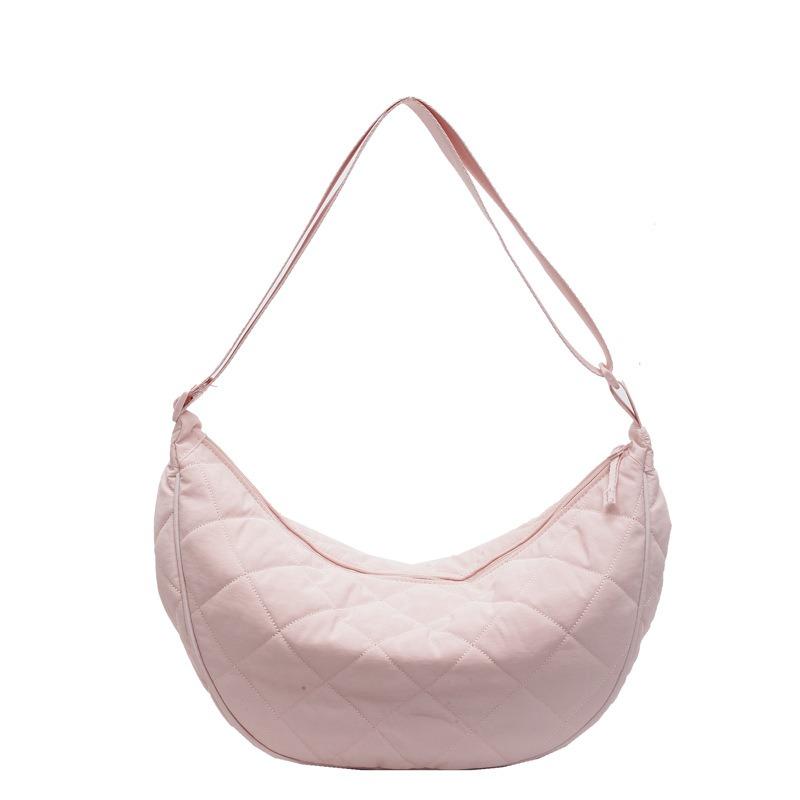Простая сумка через плечо из нейлоновой ткани, стеганая сумка-пельмень, повседневная сумка через плечо для мужчин и женщин
