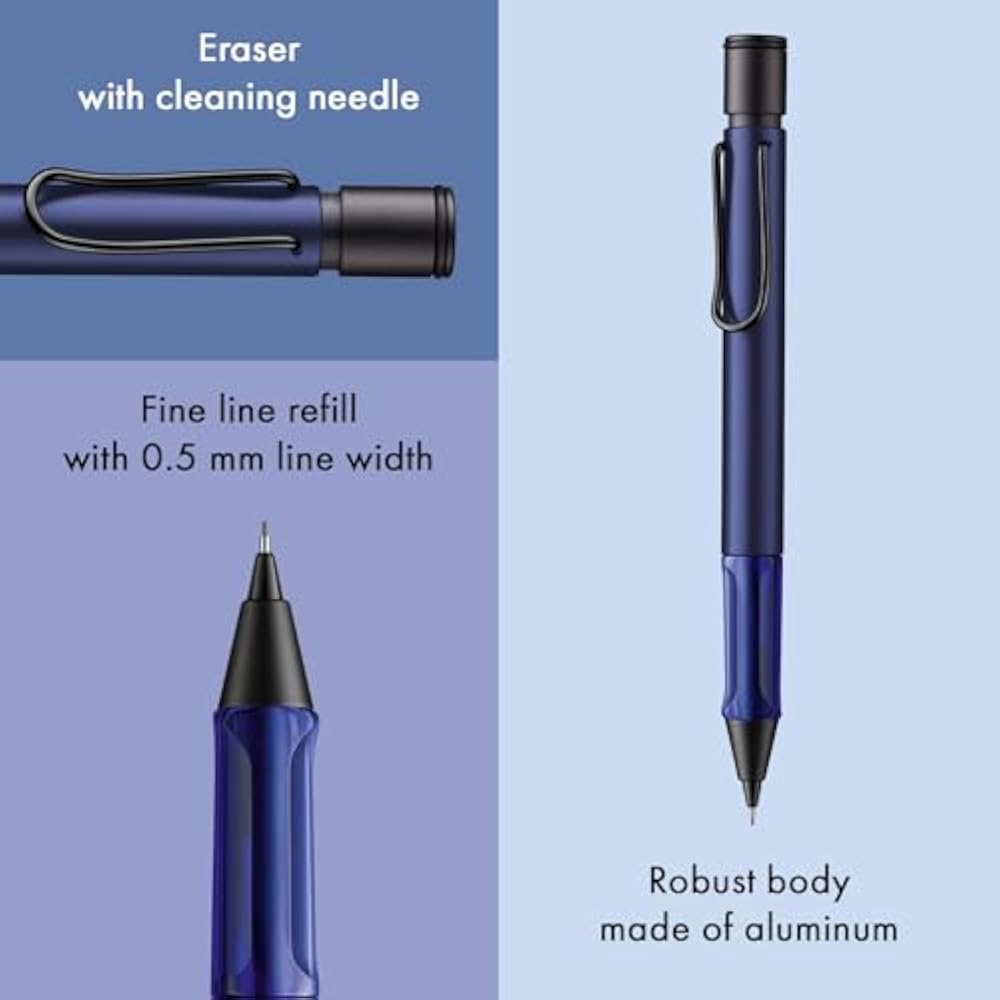 LAMY AL-Star Dark Dusk - Механический карандаш с прозрачной эргономичной ручкой и легким алюминиевым корпу...