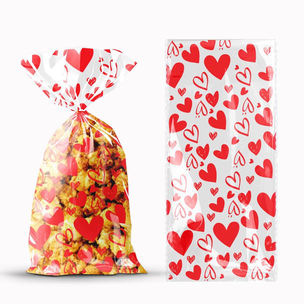 Qixi and Valentine's Red Heart Cupid's Arrow Pattern Candy Bag
