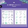 2 шт. Набор музыкальных стикеров BTS, Набор наклеек с именами участников K-pop и нотами, Стикеры для декора дневника/телефона фанатов ARMY
