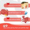 RED Crab Dog Toys -Cute King Crab Squeak Plush Dog Toy for Aggressive chewers,Dental Toy for Aggressive Chewers, Large/Small Breed (13.78 inch)