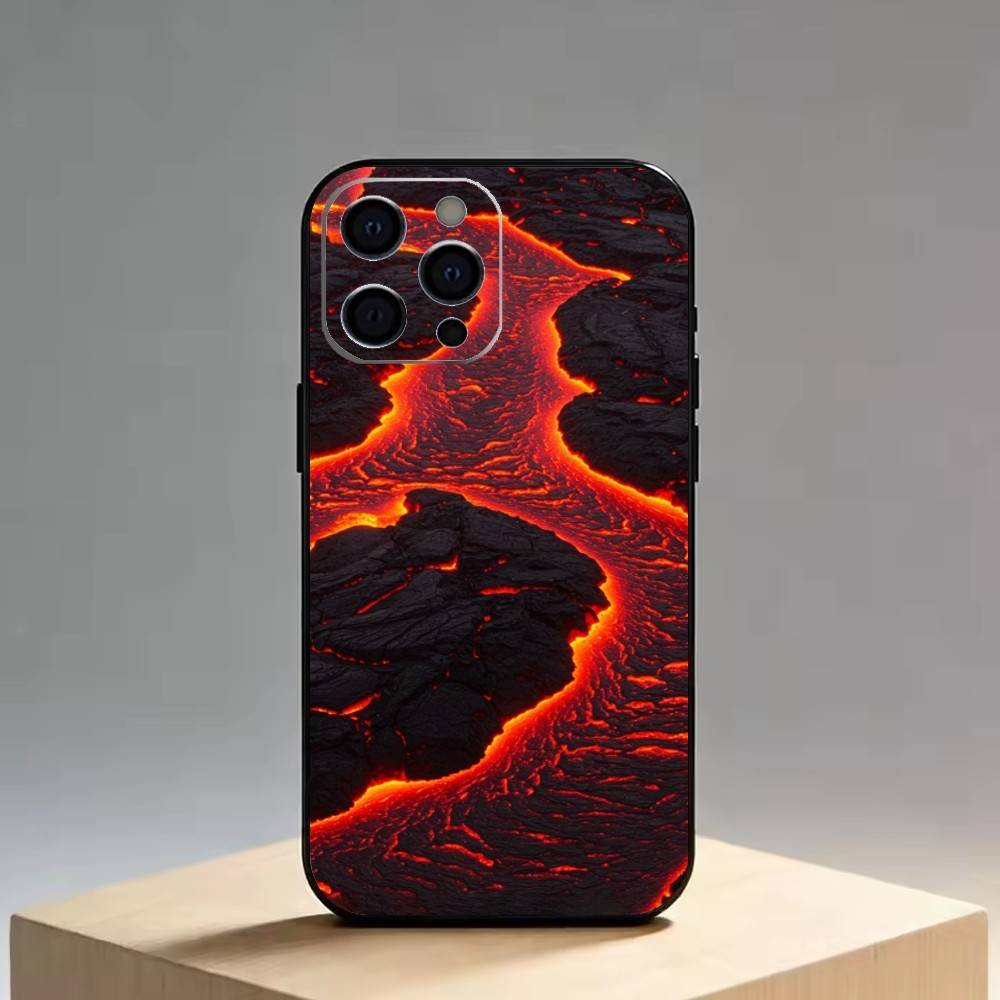 Volcano Phone Case Silicone Soft For IPhone 17 16 15 14 13 12 11 X XR Plus Pro Max Plus