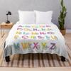 Alphabet Flannel Throw Blanket Interesting Colourful Blanket For Baby Kids Lightweight Warm Super Soft King Queen Size For Bed