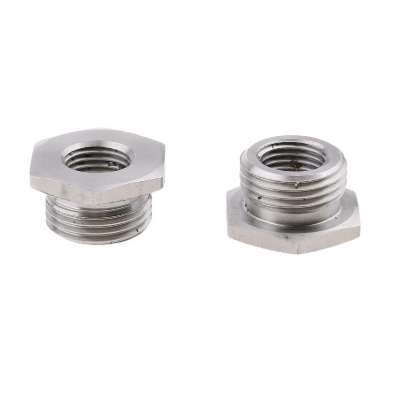 2x O2 Sensor Bung Fitting Adapter 18 to 12mm Exhaust Pipe for Harley