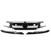 Gloss Black for TypeR Style Front Mesh Grille with Headlights Eyelids Replacement for Honda Civic
