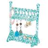 1set Transparent Acrylic Earring Display Stands with Sequins Coat Hanger Shape Medium Sea Green Finish Product: 12x6x15cm Hole: 2mm About 11pcs/set