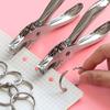 Single Hole Puncher Loose Leaf Binder Rings Small Metal Office Book Rings Single Hole Puncher for Index Cards Scrapbooks