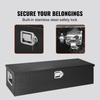 Heavy Duty Aluminum Truck Bed Tool Box, Diamond Plate Tool Box with Side Handle and Lock Keys, Storage Tool Box Chest Box Organizer for Pickup, Truck