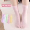 Летние детские тонкие ажурные носки для девочек, полихромная геометрия, вентилируемые, детские длинные носки, модные чулки против пиллинга