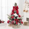 Mini Christmas Tree Small Tabletop Artificial Flocked Tree with Balls