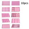 1PC, Flocking Jewelry Box Jewelry Tray, Color: Pink