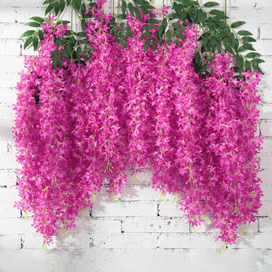 12 шт. Имитация цветочной гирлянды Реалистичные глицинии Легко чистить Многоразовые глицинии Свадебное украшение