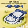 2Pcs/Set Folding Baby Bathtub with Thermometer Soft Cushion Foldable Design Visual