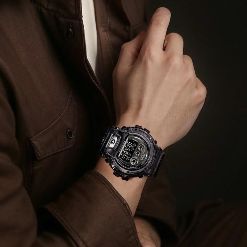 Casio Серия G Shock Полностью автоматический календарь Водонепроницаемость 200 м Кварцевый механизм Ремешок из смолы Японские и корейские часы Мужские часы Черные GD-X6900FB-8B