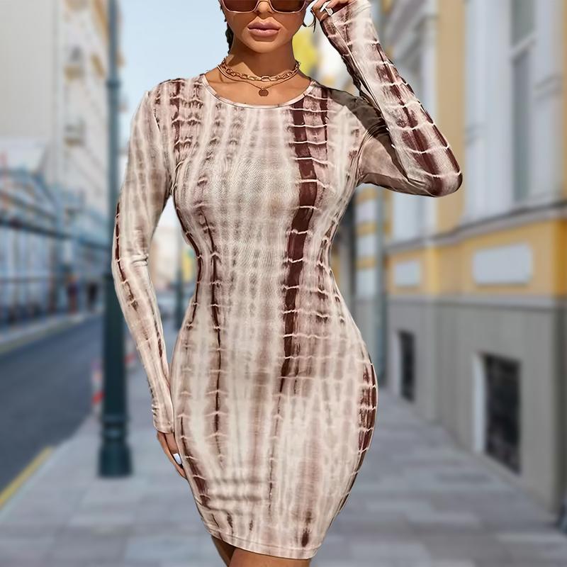 Длинные рукава леопардовый 3D принт платье женские мини платья осень обтягивающие эластичные вечерние платья
