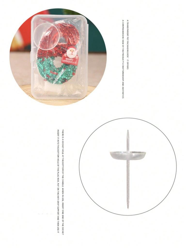 Christmas 0-9 Number Candle 3D Page Cartoon Character Children Party Cake Plug-in Birthday Cake Decoration Gift