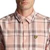 Lyle & Scott Mens Checked Linen Short-Sleeved Shirt