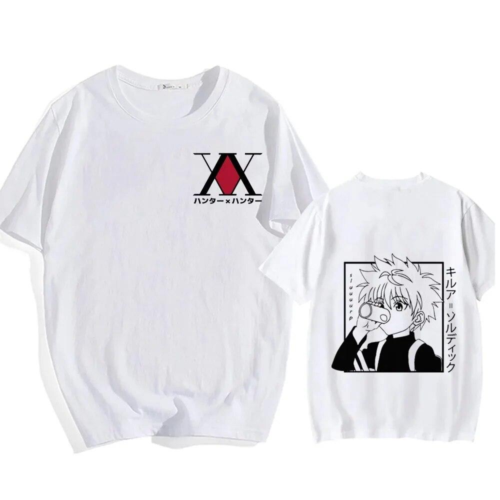 Летняя хлопковая футболка унисекс WoUnisex Топ Kawaii Hunter X Hunter футболка Killa Zoldyck Повседневная уличная футболка с комиксами Одежда