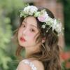 Flower Garland Headdress, Princess Forest Hair Headband, Flower Girl Dress, Wedding Headdress, High Beauty Headband, Hair Accessory