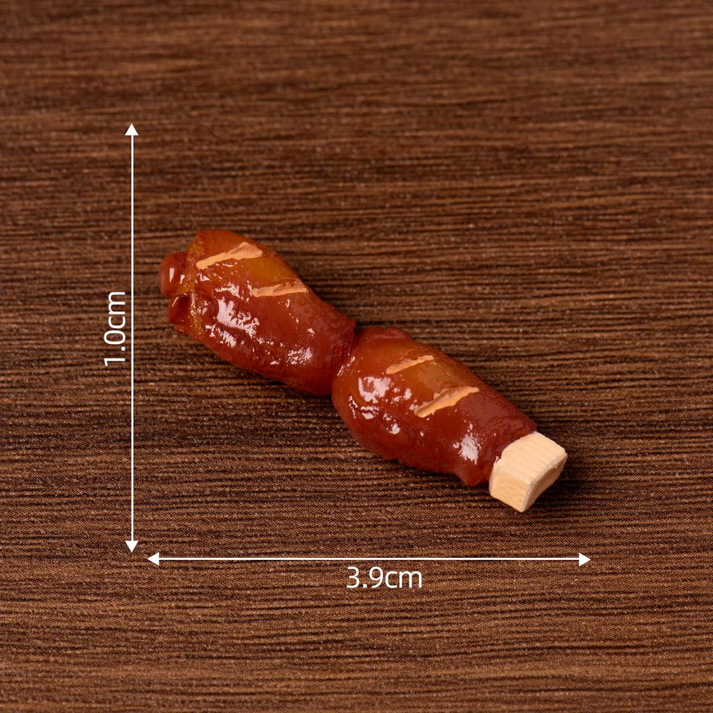 Micro Landscape Simulation Food Play Fried Skewers Barbecue Skewer Incense Diy Baby House Decoration Accessories Miniature Resin Ornaments