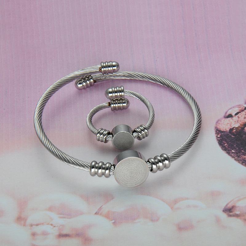 Регулируемый браслет-проволока из нержавеющей стали с 18-каратным золотым покрытием