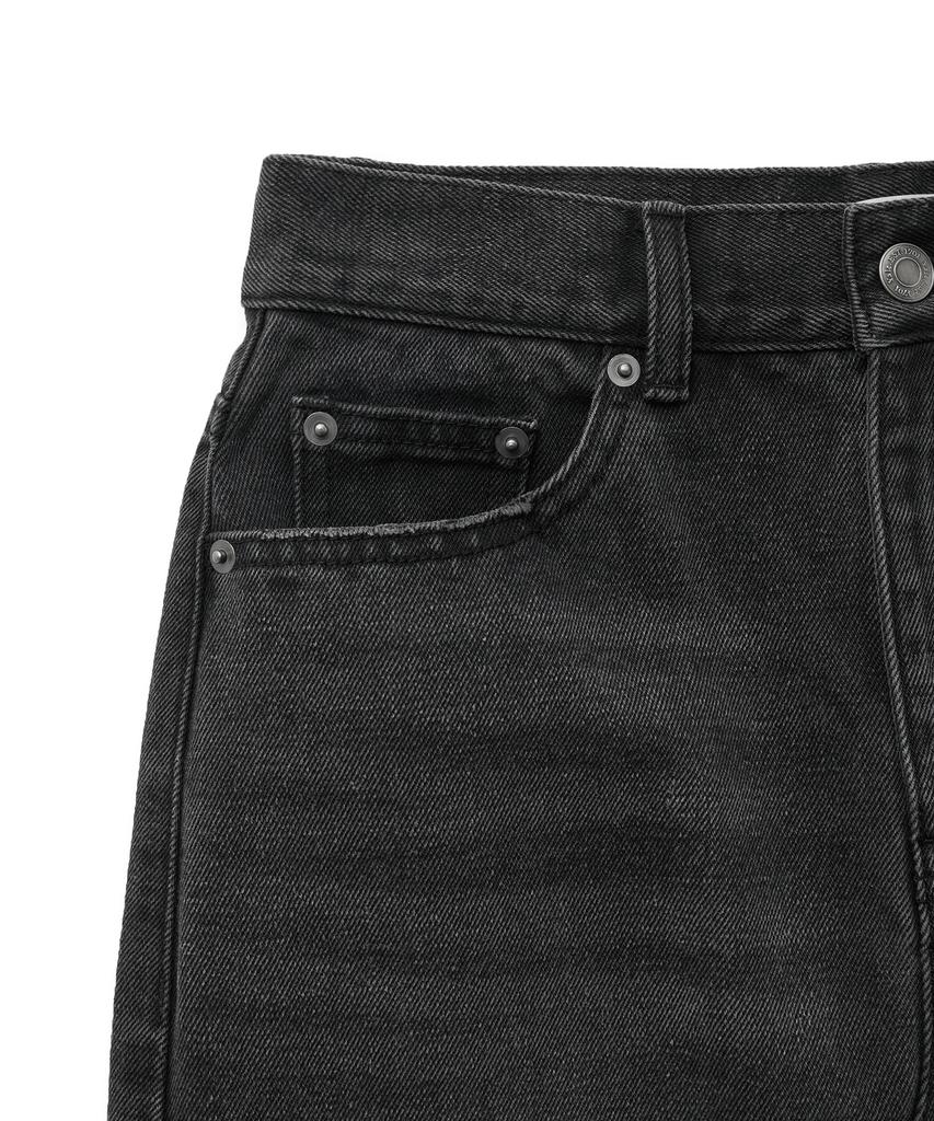 Yale Denim Long Skirt_Charcoal
