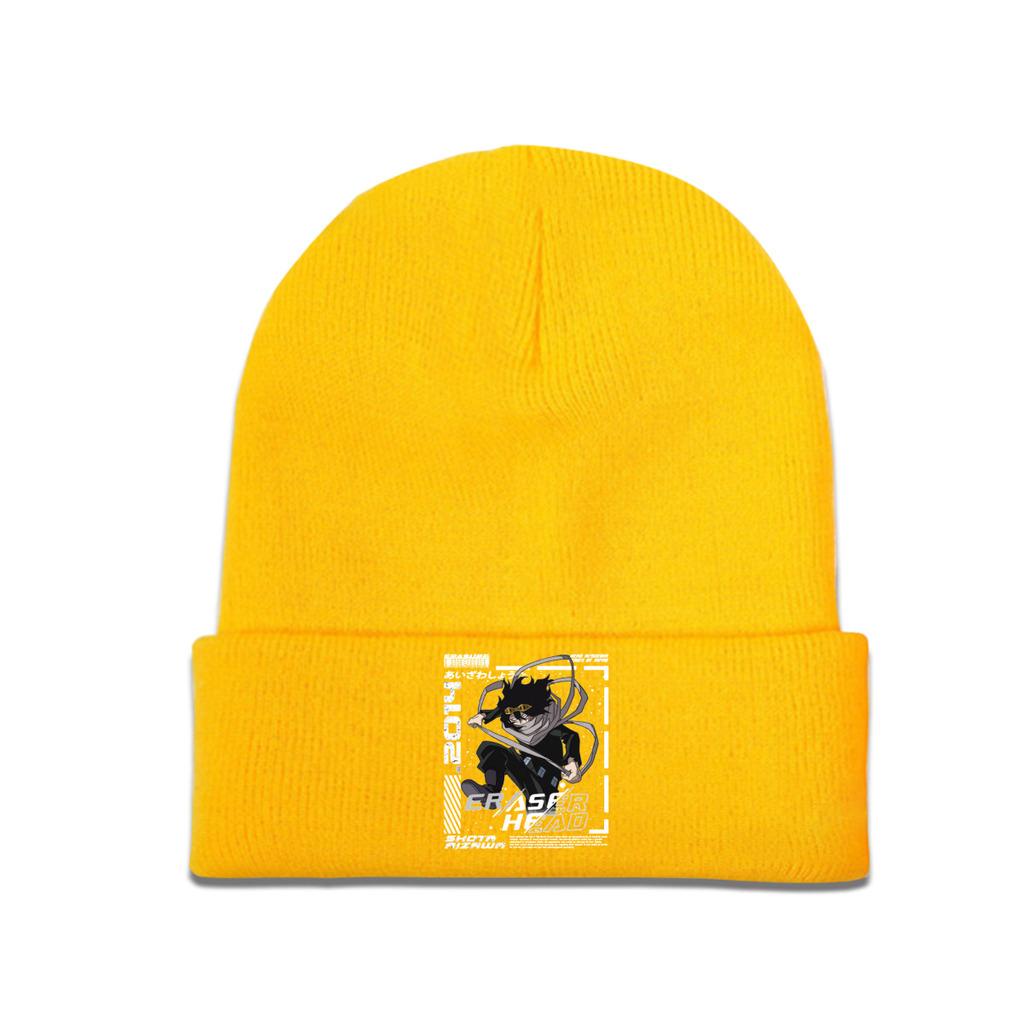 Голова-ластик Aizawa Shouta My Hero Academia Эстетическая аниме Вязаная шапка Женская шапка унисекс Skullies Зимняя шапка Кепки в стиле хип-хоп