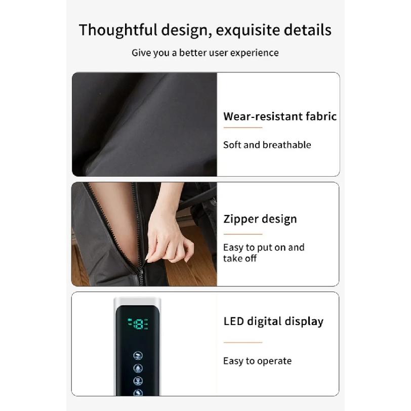 ZHUONUO Electric Air Pressure Leg Massager Kneading Squeeze Deep Relaxation Calf Foot with Remote Control