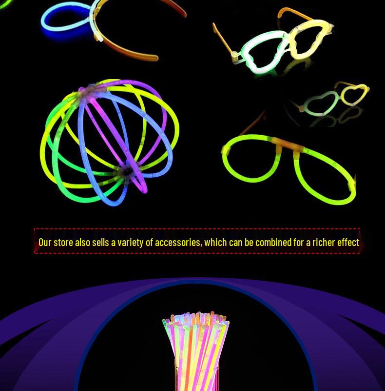 8-цветный смешанный 50/100 шт. светящаяся палочка, мигающая волшебная палочка - флуоресцентная лампа для концерта на открытом воздухе, ночного рынка