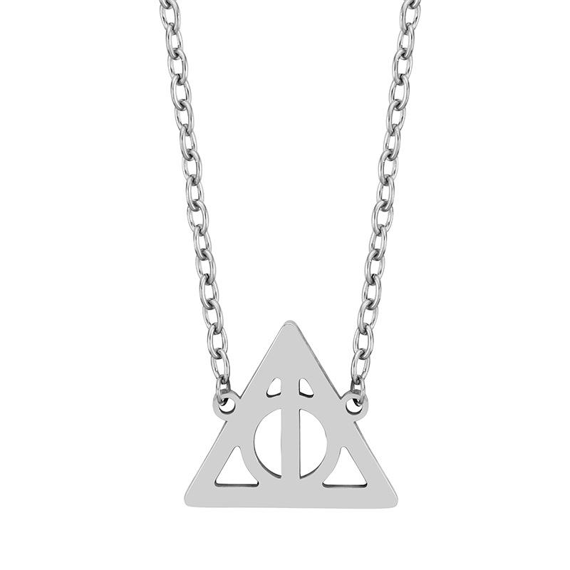 Titanium Steel Sweater Chain Men'S And Women'S Stainless Steel Geometric Pendant Accessories Fashion Long Titanium Steel Necklace