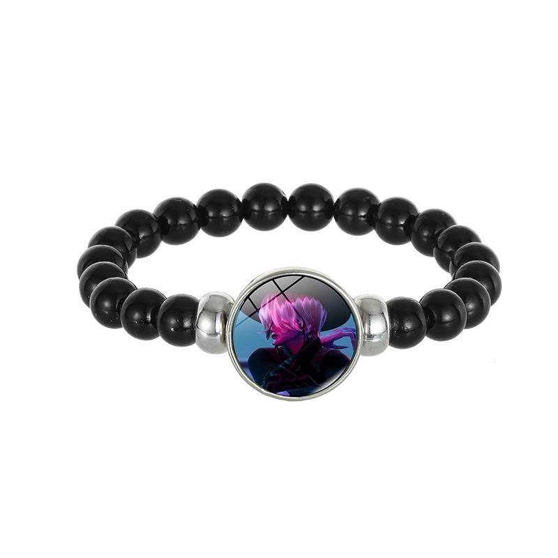 Demon Hunters Saja Boy Beaded Bracelet, Lumi Zoe Mira Black Bead Jewelry