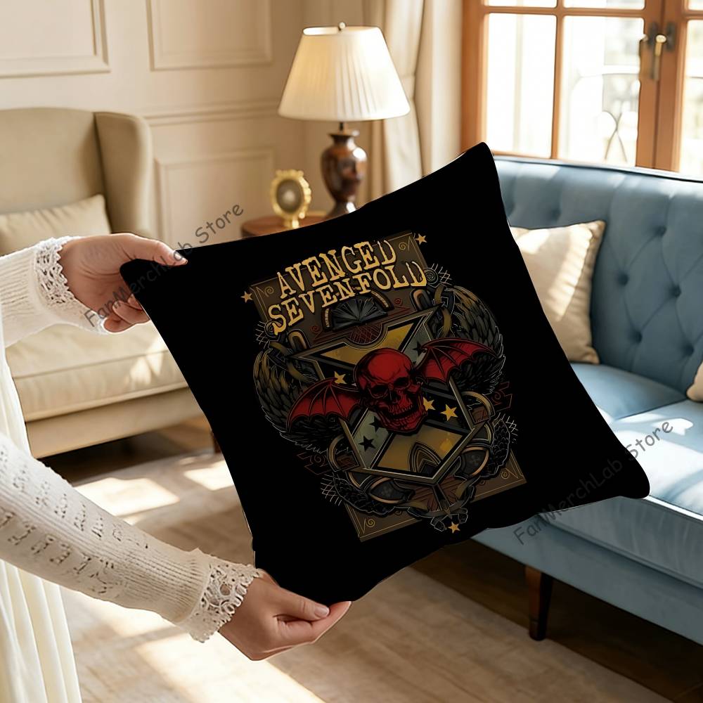 AAvenged Sevenfold Band Printed Pillow Cover Cushion Case Simple Sofa Pillow Case No Pillow Core