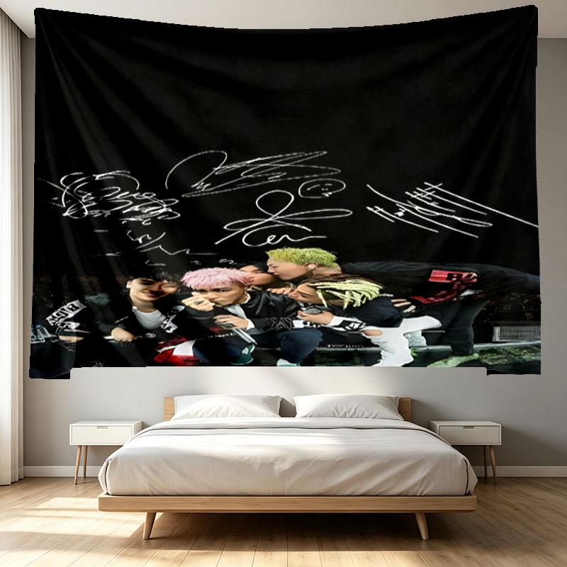 BIGBANG Print Tapestry - Portable Wall Decor Cloth, for Home, Dorm, Travel, Bedroom, Living Room - Ideal Birthday Housewarming Gift