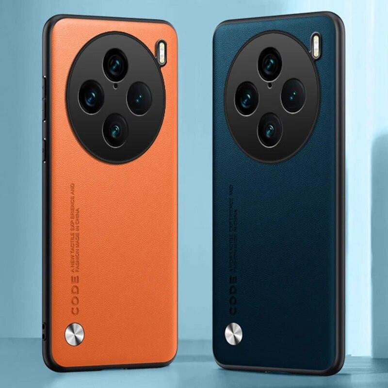 Обычный чехол из искусственной кожи для Vivo X100 Pro X 100 X100pro, задняя крышка, матовый силиконовый чехол с полной защитой, противоударный чехол для телефона Vivo Y100 Y17S X90 Pro Plus