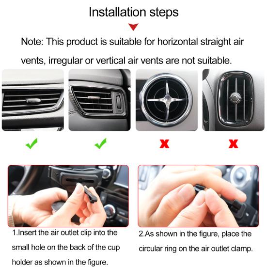 Автомобильный держатель для чашки, автомобильный супер большой несущий держатель для одной руки, держатель для бутылки с напитком, вентиляционное отверстие