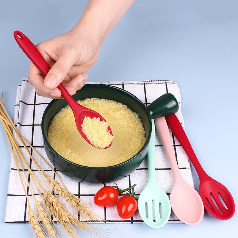 Силиконовый дуршлаг с полной крышкой и ложка для супа для детей