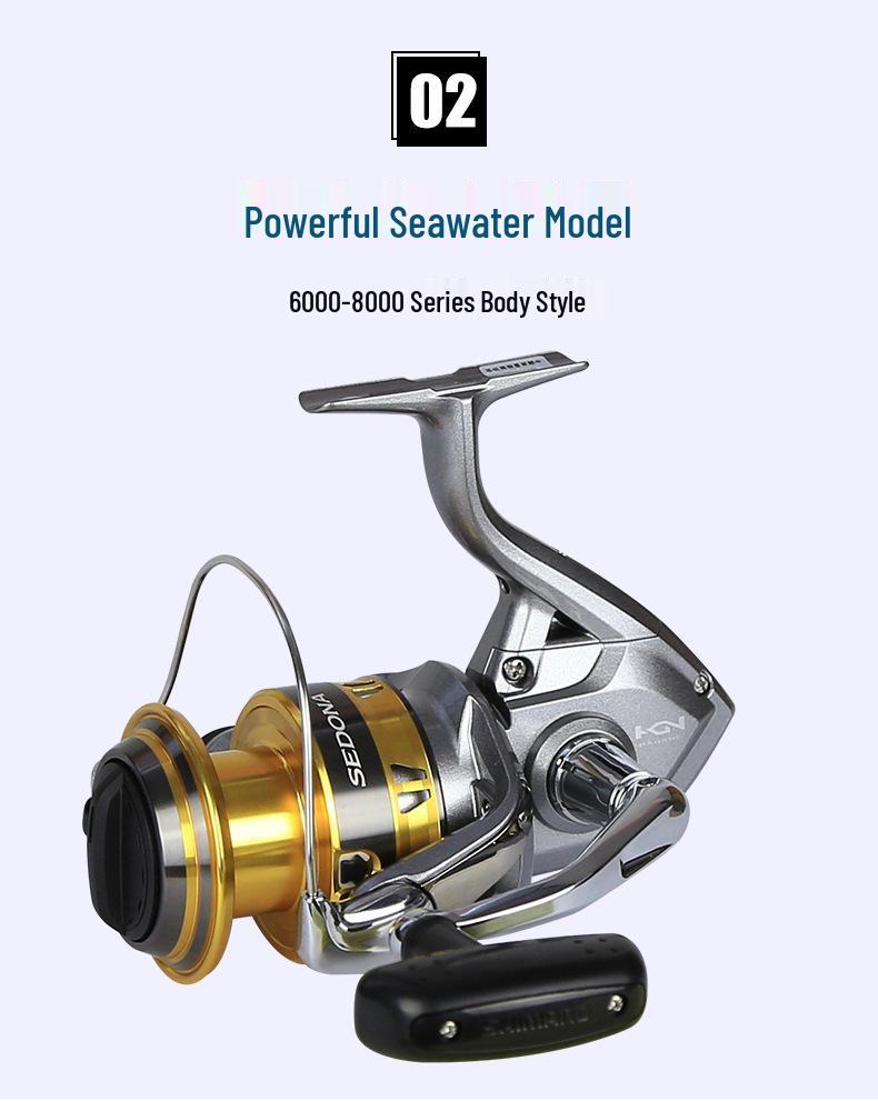 Спиннинговая катушка Shimano Sedona 23 с мелкой шпулей для дальних забросов