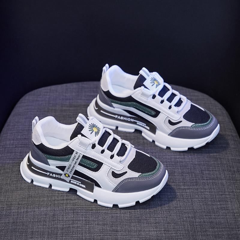 Женская обувь 2024 Корейская мода Белые кроссовки на платформе Повседневная спортивная обувь Женская обувь на шнуровке Балетки Zapatos De Mujer